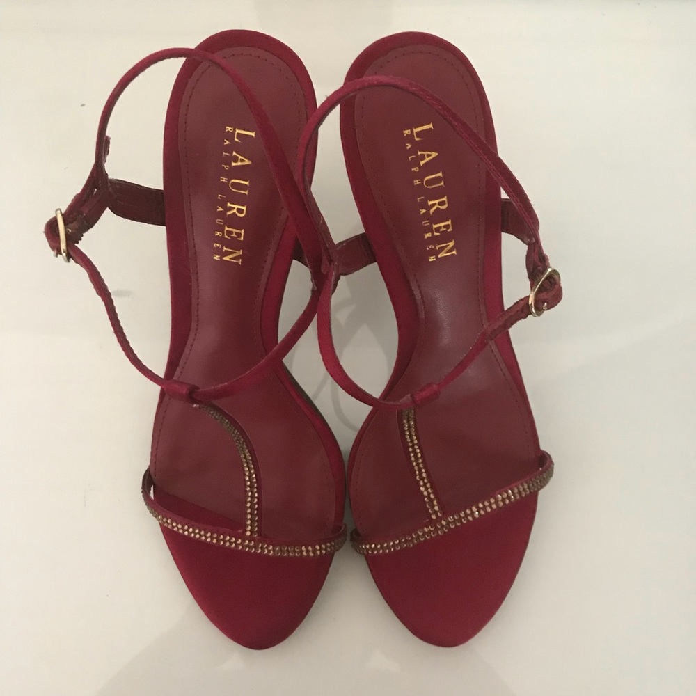 Ralph Lauren Strappy Red Heels